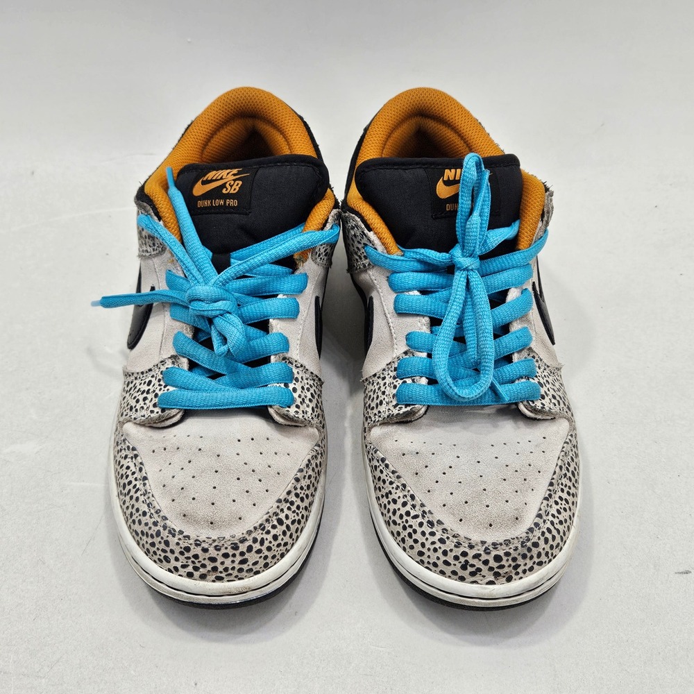Nike SB Dunk Low Pro Mens 9.5 Phantom Black Monarch Safari FZ1233-002 Sneakers - Picture 2 of 15